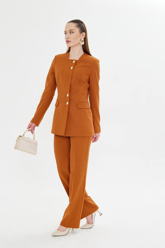 2 Piece Rust Pant Suit