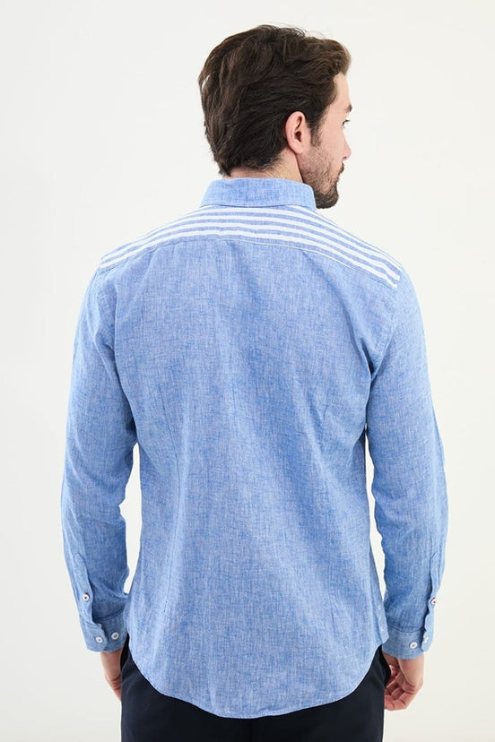 Marina Striped Blue Long Sleeve Shirt