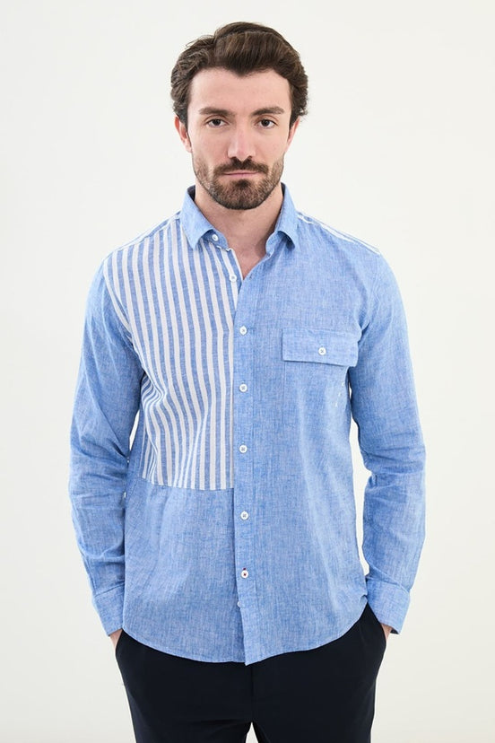 Marina Striped Blue Long Sleeve Shirt