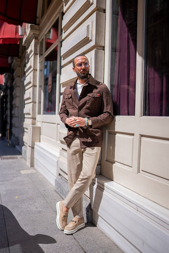 Marion Slim Fit Double Pocket Safari Jacket -