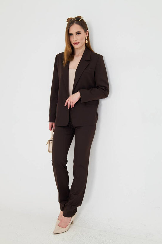 Cotton Brown Suit Women