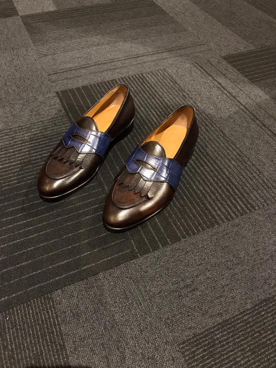 Elko Leather Kilt Brown Loafers