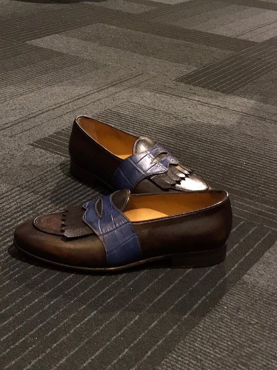 Elko Leather Kilt Brown Loafers