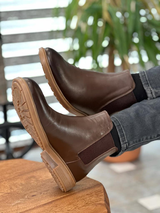 Empire Dark Brown Chelsea Boots