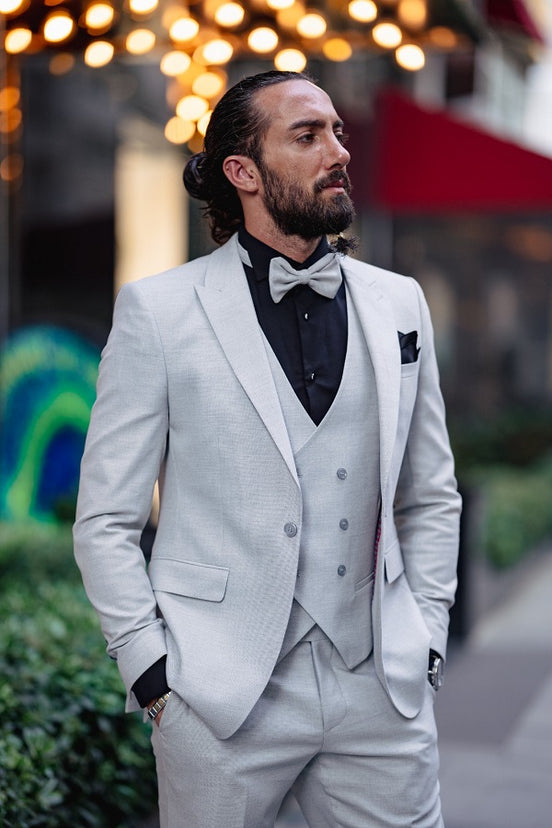 Empire Slim Fit Peak Lapel Gray Tuxedo