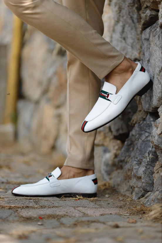 Laughlin Bit White Loafers