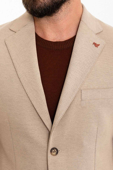 Mitchell Beige Slim Fit Notch Lapel 2 Piece Suit