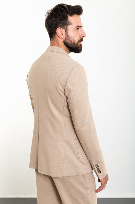 Mitchell Beige Slim Fit Notch Lapel 2 Piece Suit