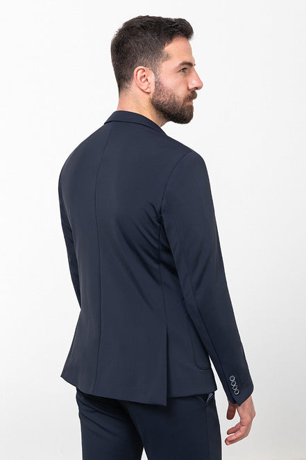 Mitchell Navy Blue Slim Fit Notch Lapel 2 Piece Suit
