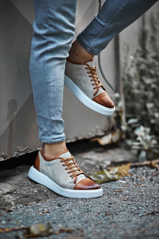 Rapid Mid Top Cap Toe Beige Sneakers