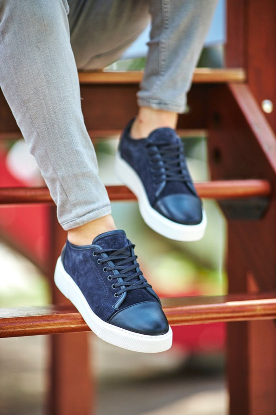 Rapid Mid Top Cap Toe Navy Blue Sneakers