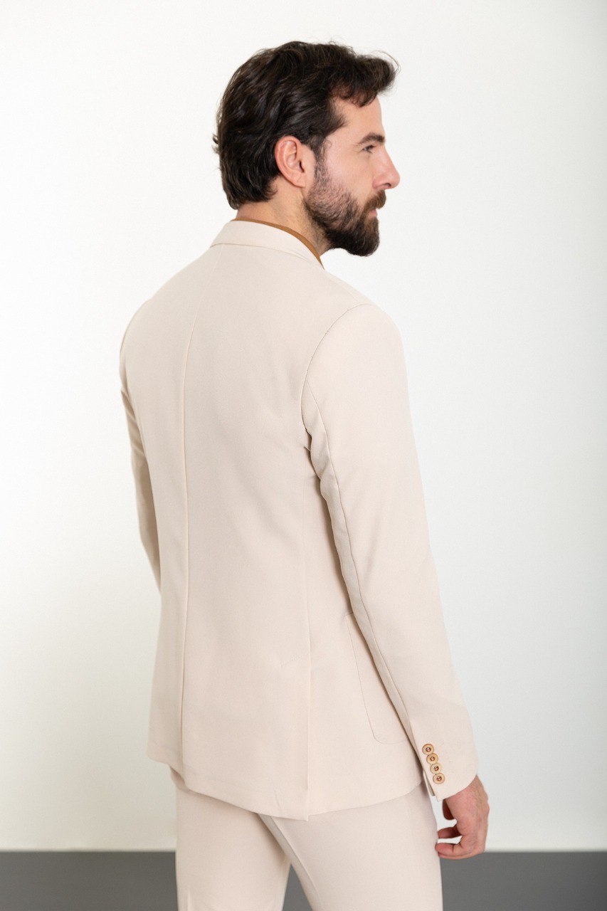 Sturgis Slim Fit 2 Piece Beige Suit