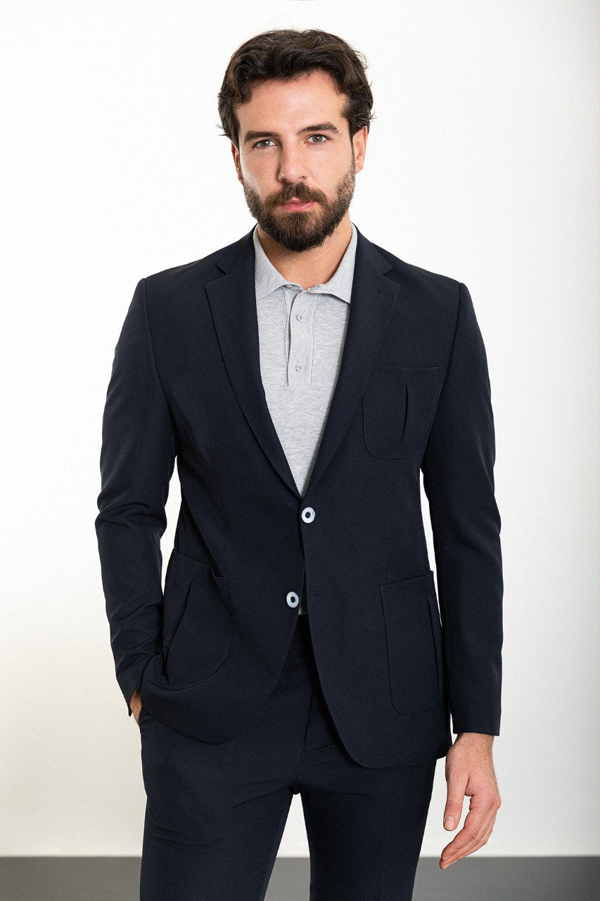 Sturgis Slim Fit 2 Piece Navy Blue Suit
