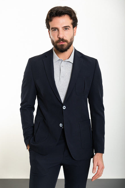 Sturgis Slim Fit 2 Piece Navy Blue Suit