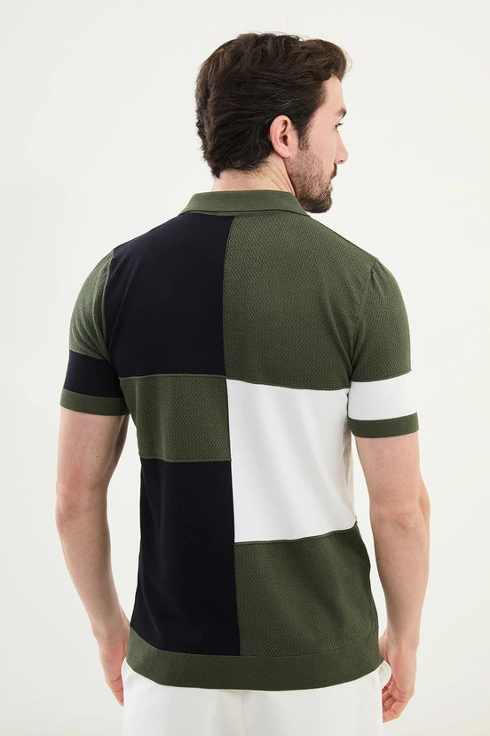 Green Polo Quarter Zip