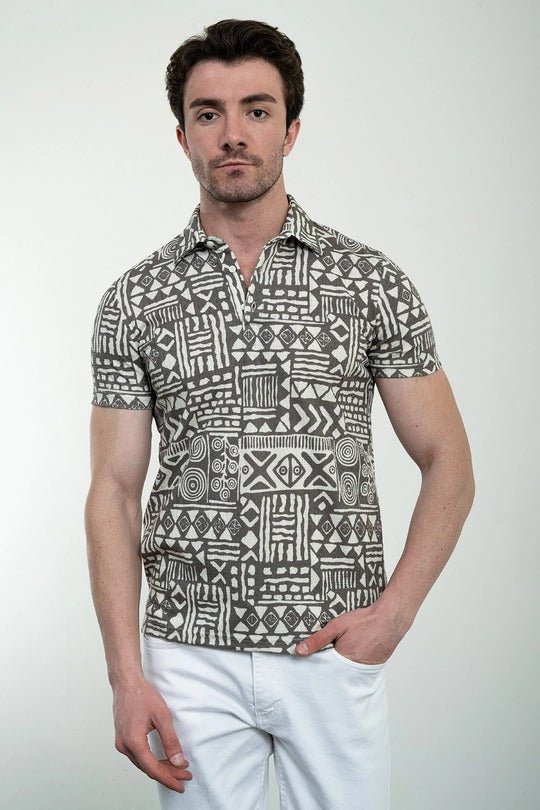 Marina Mens Polo Shirt Brown