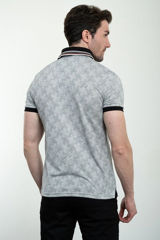 Marina Woven Grey Polo Shirt
