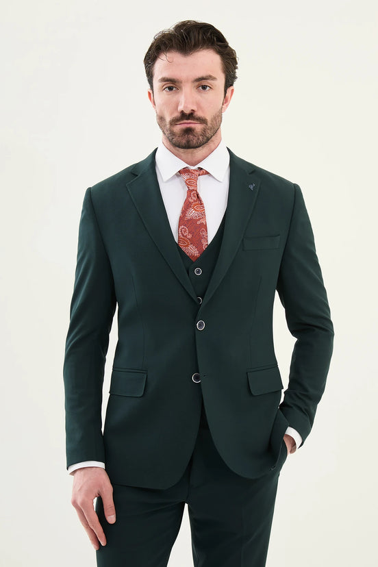 Marion 3 Piece Emerald Green Suit