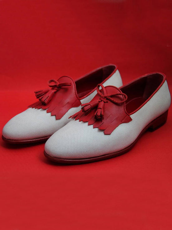 The Biagio Kiltie Red Tassel Loafers