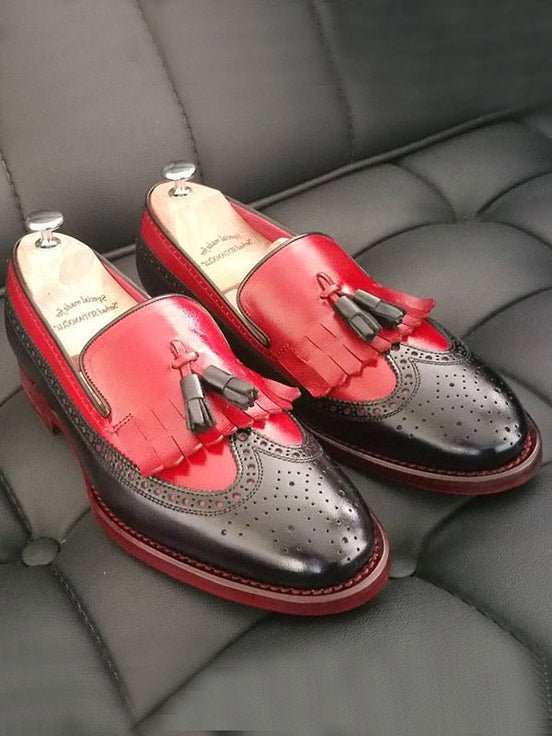 The Celsus Kiltie Red Tassel Loafers