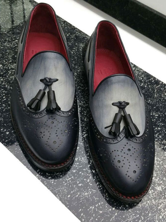 The Celsus Black Tassel Loafers