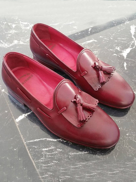 Leather Tassel Loafers