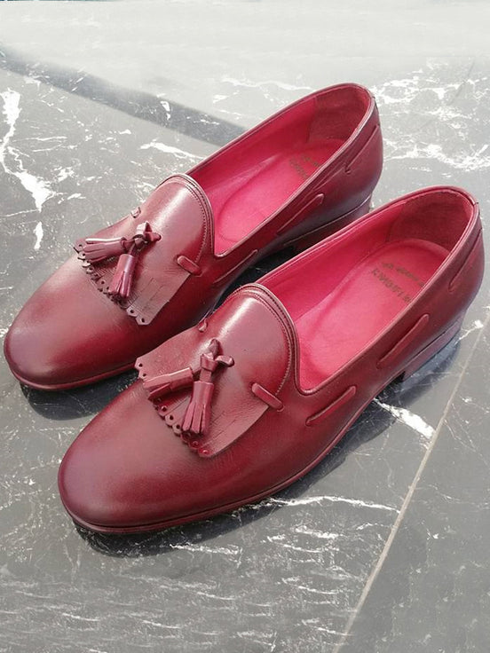 Leather Tassel Loafers