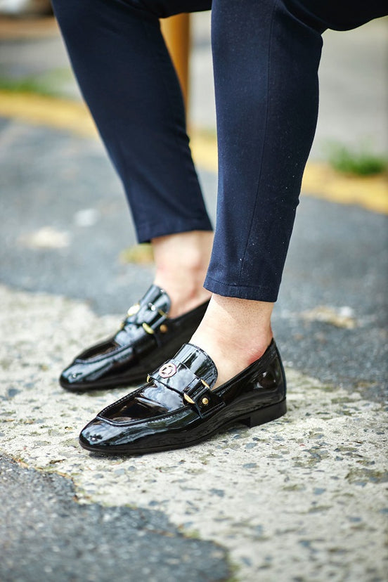 Rapid Patent Black Penny Loafers