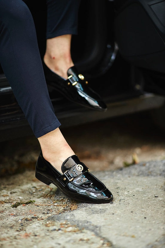 Rapid Patent Black Penny Loafers