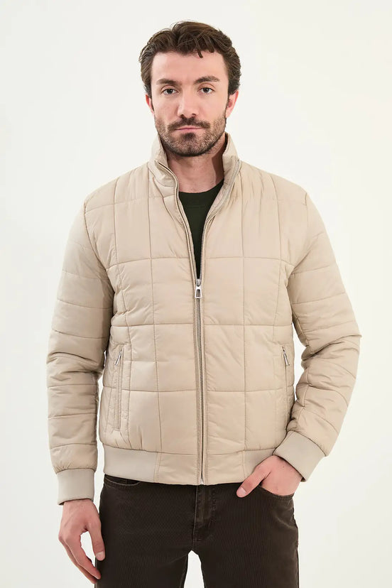 Beige Puffer Jacket