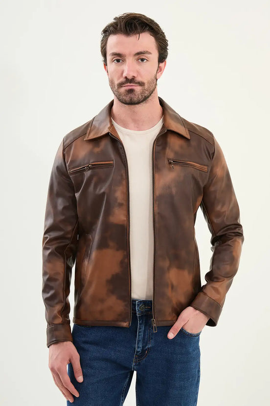 Camel Leather Jacket