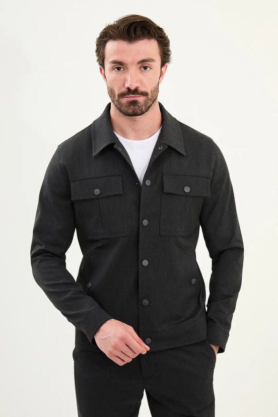 Dark Gray Wool Jacket