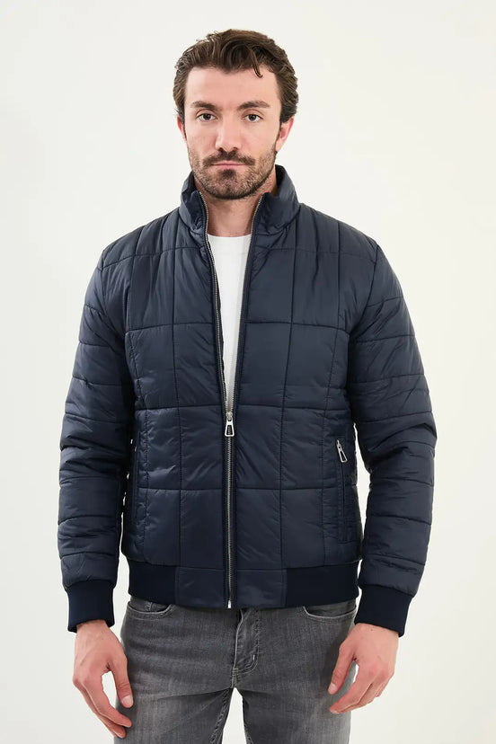 Navy Blue Puffer Jacket