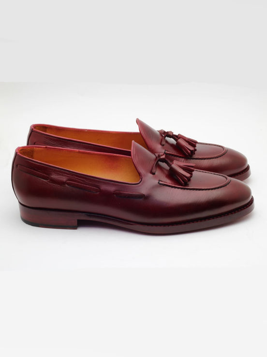 The Halcyon Red Tassel Loafers