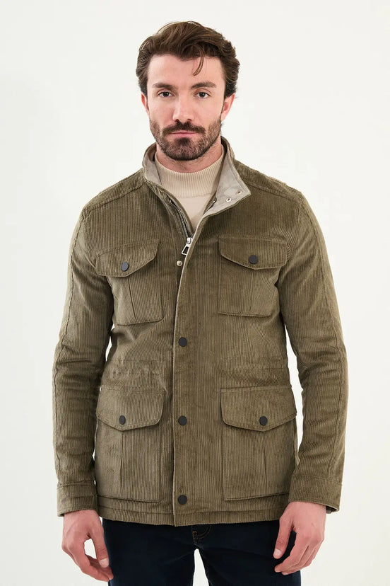 Marina Wool Corduroy Coat Green