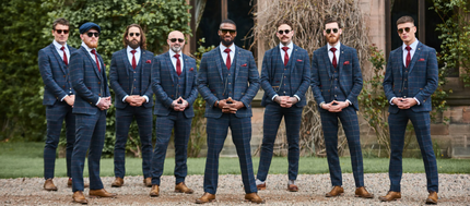 10 Dashing Grooms in Plaid & Tweed Jackets