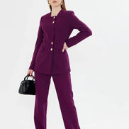 2 Piece Purple Pant Suit
