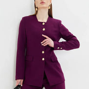 2 Piece Purple Pant Suit