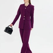 2 Piece Purple Pant Suit