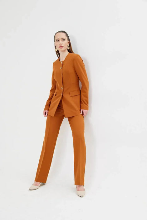 2 Piece Rust Pant Suit