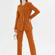 2 Piece Rust Pant Suit