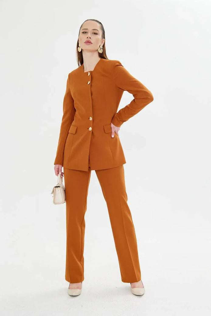 2 Piece Rust Pant Suit