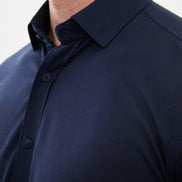 Ames Men's Slim Fit Cotton Shirt Navy Blue