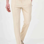 Abilene Beige Drawstring Waist Dress Pants