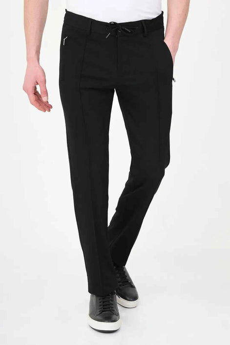 black polyester dress pants Abilene Black Drawstring Waist Dress Pants 33