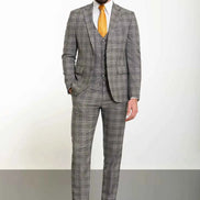 Abilene Black Glen Plaid Three Piece Suit