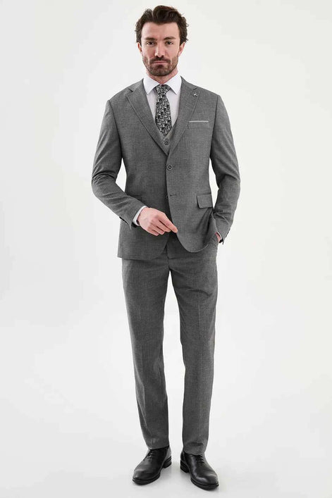 Abilene Black Slim Fit Cotton Suit