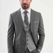 Abilene Black Slim Fit Cotton Suit