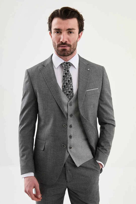 Abilene Black Slim Fit Cotton Suit