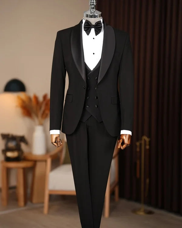 Abilene Black Slim Fit Tuxedo